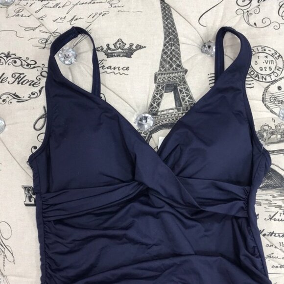 NWOT SEA LEVEL Cross Front Tankini Top - Picture 4 of 6